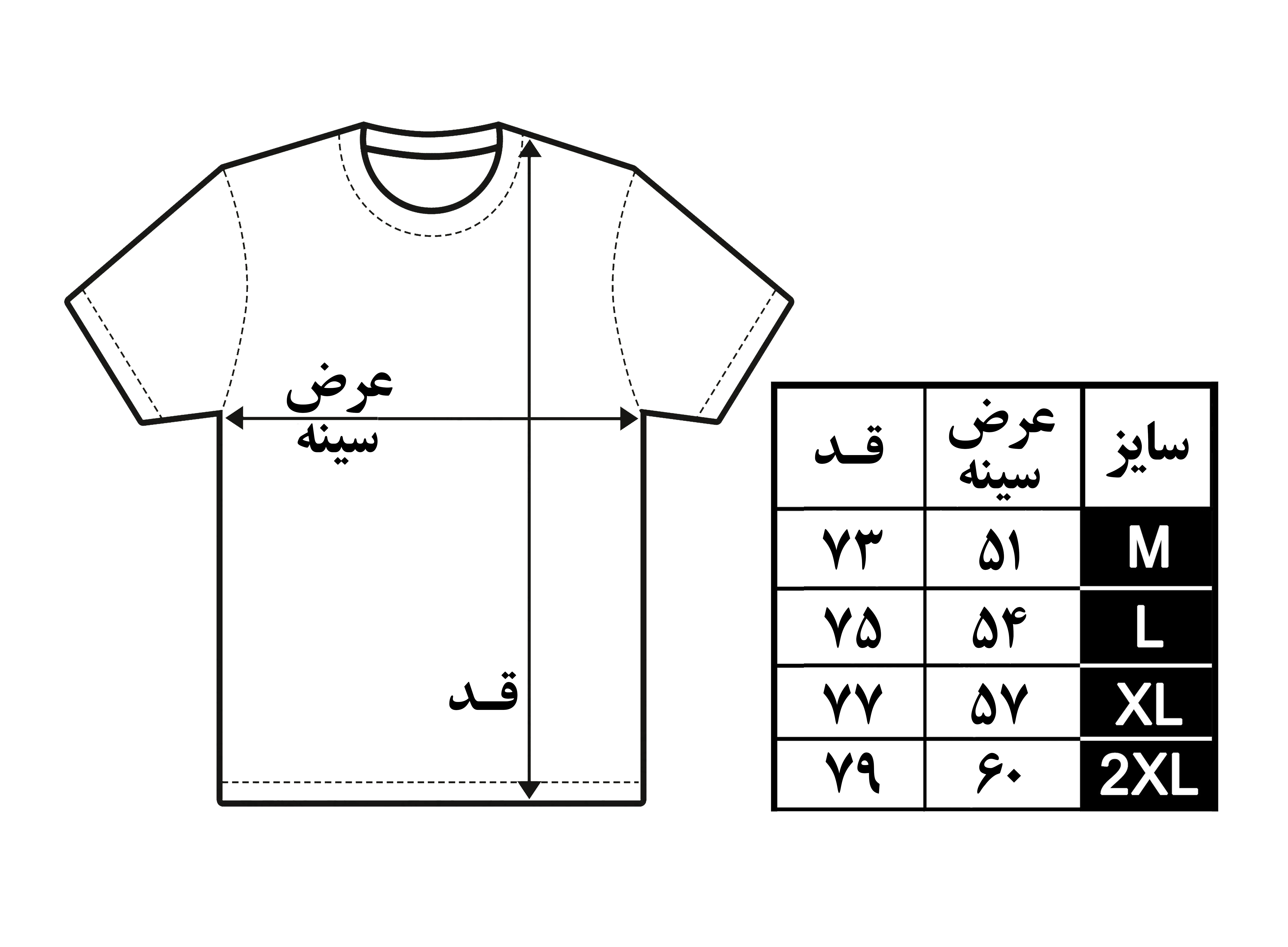 راهنمای سایز 